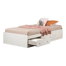 Made with mdf and composite wood. South Shore Summer Breeze 3 Drawer Storage Bed Twin White Wash Walmart Com Walmart Com