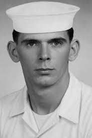 View of the forward 127 mm/38 twin mounts aboard the U.S. Navy aircraft  carrier USS Intrepid (CV-11) trained