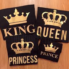 Black And Gold Design Shirt Family Shirts Set King Queen Prince Princess Black Gold Design King Queen Shirts Princess Shirt Matching Family T Shirts