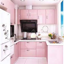 This refreshing shade of green looks beautiful as an accent color with white and light hardwood floors. Gloss Pink Diy Vinyl Sticker Wallpaper Kitchen Cupboard Cover Removable Gift Yazi Artdecostyle Kitchen Design Kitchen Cupboard Doors Home Decor Kitchen