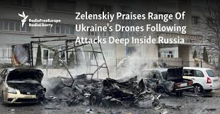 Zelenskiy Praises Range Of Ukraine's Drones Following Attacks Deep Inside  Russia