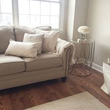 Cozy Living Room Warm Beige And Whites Paint Color Calico Cream Sherwin Williams Milari Sofa In Cr Beige Couch Living Room Living Room Warm Tan Living Room
