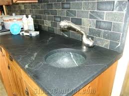 custom soapstone carved kitchen sink