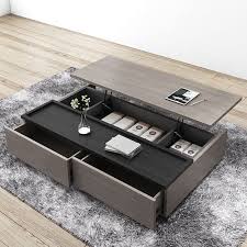 Modern Lift Top Wood Storage Coffee Table Gray And Black Rectangular Coffee Table With Dr In 2020 Coffee Table Grey Coffee Table With Drawers Coffee Table With Storage