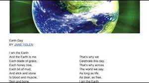 Science fiction and fantasy writer, editor, children's author, and poet jane yolen was born in new york city. 14 Earth Day By Jane Yolen 4 22 Youtube