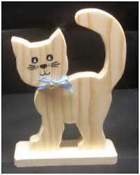 Holz Deko Katze Basteln Mit Holz Holzbearbeitung Handwerk Deko Katze