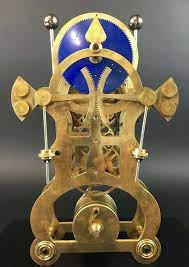 Moon Dial Grasshopper Clock Brass Skeleton Clock John Harrison Sinclair Harding Modern Mantel Clocks Skeleton Clock Clock