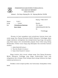 Surat permohonan bantuan merupakan surat yang berisi mengenai permohonan bantuan atau permintaan tentang sesuatu hal kepada pihak terkait, baik perseorangan, badan, organisasi, perusahaan ataupun instansi. Contoh Surat Permohonan Bantuan