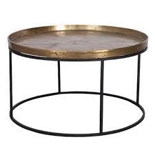 279 lifestyle northland salontafel metaal 40 x o88 cm brons zwart afbeelding 1 salontafel bijzettafel tafel woonkamer