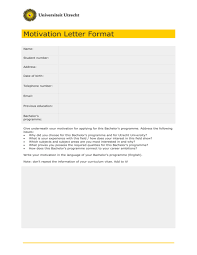 What describes you as a person? Motivation Letter Format