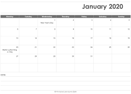 Best Free January 2020 Blank Calendar Printable Templates Pdf Notes Word Page Excel In 2020 Printable Calendar Calendar Template Blank Calendar