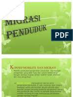 Konsep dan takrifan migrasi penduduk. Migrasi Penduduk