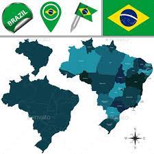 Map Of Brazil Map Vector Brazil Map Map