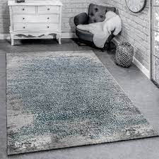Wohnzimmer teppich indigo blau grau trend vintage design mit karo muster teppiche kurzflor teppiche. Designer Teppich Ornamente Grau Blau Teppichcenter24