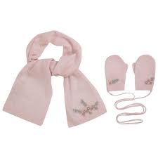 Baby Girls Scarf Mittens Set For Girl By Tartine Et Chocolat Discover More Beautiful Designer Hats For Kids Online Girls Scarves Hat Designs Kids Hats