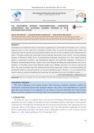 Department of state is unaware of any hiv/aids entry restrictions for visitors to or foreign residents of malaysia. Pdf The Relationship Between Transformational Leadership Characteristic And Succession Planning Program In The Malaysian Public Sector