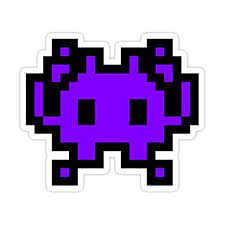 Purple Video Game Alien Emoji Sticker By Vicorrin In 2021 Emoji Stickers Kawaii Stickers Stickers