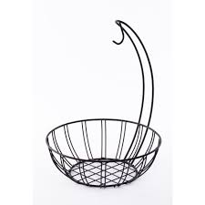 There was actually a metal piece in the holes that prevents you from assembling it this is a nice fruit basket with banana hanger. Basicwise Wire Metal Fruit Basket Holder With Banana Hanger Qi003494 The Home Depot