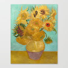 Van gogh envisioned his sunflower works as a series and worked diligently on them in anticipation of the arrival in arles of his friend, paul gauguin. Van Gogh Sunflowers Vase With Twelve Sunflowers Canvas Print By Fineearthprints Society6