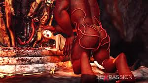 地狱。地狱里的热辣性爱。恶魔狠操一个年轻性感的奴隶