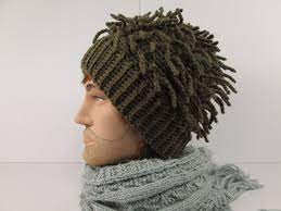 Unisex Dreadlocks Wig Beanie Hat Cap Mens Hat Men Hat Winter Etsy Knit Hat For Men Winter Hats For Men Knitted Hats