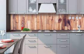 Samoljepljiva foto tapeta za kuhinje - Drveni zid KI-260-086 | 260x60 cm |  Dekoracije.hr