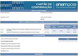 Inep abre enquete do enem 2020 para candidatos escolherem data da prova; Enem 2019 Locais De Prova Estao Disponiveis Para Consulta No Cartao De Confirmacao Enem 2019 G1