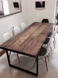 Reclaimed Industrial Chic 6 8 Seater Dining Table Bar Cafe Restaurant Furniture Steel Solid Wood Metal Made To Measure 242 8 Seater Dining Table Metal Dining Table Restaurant Furniture