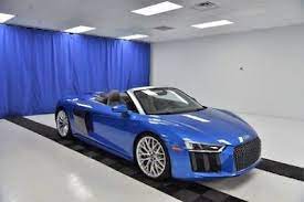 R8 V10 2017 Audi R8 Spyder V10 3246 Miles Blue 5 2l 10 Cylinder Engine Automatic 174 000 00 End Date Wednesday Apr 25 2018 8 35 Cars Trucks Dream Cars Cars