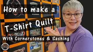 For a thicker quilt, add an extra layer of batting. How To Make A T Shirt Quilt With Sashing And Cornerstones With Lisa Capen Quilts Youtube