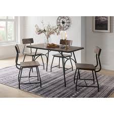 Acme Furniture Paras 72450 Industrial 5 Piece Dining Set With Metal Bases Del Sol Furniture Dining 5 Piece Sets