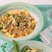Spatzle Mit Fleisch Pilz Sauce Rezept Spatzle Rezepte Spatzle Rezept