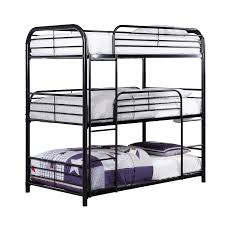 Maybe you would like to learn more about one of these? Furniture Of America Meijer Black Metal Twin Triple Bunk Bed In The Bunk Beds Department At Lowes Com