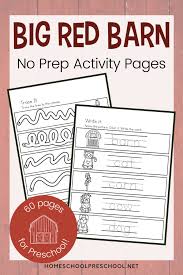 What a fun book for preschool aged children! 60 Pages Of Printable No Prep Big Red Barn Activities