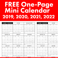 I find it easiest to first click on the image to enlarge it, then drag and drop the image to my desktop, then print it from there. Free Full Year Single Page 2019 2020 2021 2022 At A Glance Printable Calendar Calendar Printables Monthly Calendar Printable Printable Calendar Template