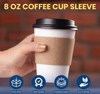Amazon.com: 1InTheHome Coffee Cup Sleeves 8 oz, Disposable ...