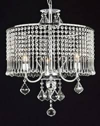 Contemporary 3 Light Crystal Chandelier Chandeliers Lighting With Crystal Shade Swag Plug In Chandelier W 14 Feet Of Hanging Chain And Wire Lawrence N Johnsonjers