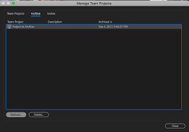 How to open new premiere pro project on older version? Archive Restore Or Delete Adobe Team Projects