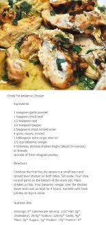Crockpot Balsamic Chicken Breasts Amazingly Good Could Also Try Boneless Skinless Chicken Th Slow Cooker Balsamic Chicken Balsamic Chicken Crock Pot Recipes