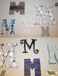 Monogramed Letter Button Wall Decor