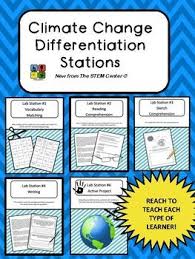 Climate Change Differentiation Stations Consists Of Six Different Stations For Students To Le Science Teaching Resources Climate Change Differentiation Station