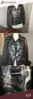Army Fatigue Faux Leather Jacket New With Tag Never Worn Size Medium Rocawear Jackets Coats Leather Jacket Faux Leather Jackets Jackets