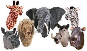 Stuffed Animal Big Game Head Mounts For Boy S Bedroom Rhino Giraffe Lion Elephant Zebra Hippo Warthog Etc Biggame Zoo Photos Elephant Plush Elephant