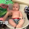 Moby newborn softspot sink bather, blue. 1