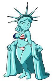Statue of Liberty in a bikini by Tansau | Statue of Liberty Animation /  Freedom Day by Tansau | Know Your Meme