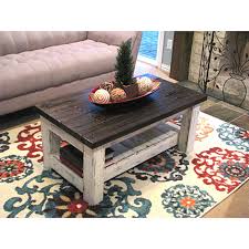 Find all cheap rustic coffee table clearance at dealsplus. Buy Reclaimed White Rustic Coffee Table With Brown Top By Doug And Cristy Designs On Dot Bo