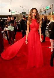 Rihanna Red Dress Grammys 2013 Red Carpet Outfit In 2020 Rihanna Red Carpet Dresses Red Carpet Dresses Red Dress
