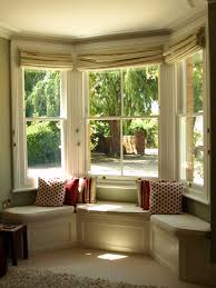 Propping something in front of the window is a great option if you want to be able to easily change the look of the window. Living Room Modern Bay Windows Novocom Top