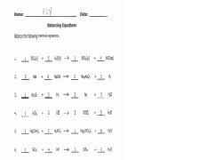 Balancing chemical equations answer key balance the equations below. Balancing And Equations Worksheet Package Answers Name K5 1 Date Balancing Equations Balance The Following Chemical Equations 1 Sicl4 L L H20 Course Hero