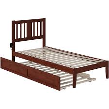 Create a unique and cool teen or dorm room. Atlantic Furniture Tahoe Twin Xl Bed And Trundle With Usb Charger In Walnut Ag8911114